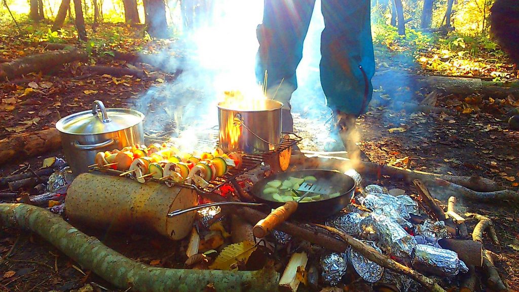 Forest school campfire
