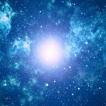 Deep space background with stardust and shining star. Milky way cosmic background. Star dust and pixie dust glitter space backdrop. Space stars and planet conceptual image.
