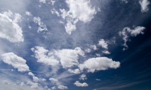 Clouds floating by on a calm day