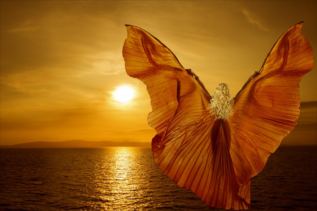 Woman with fantasy wings
