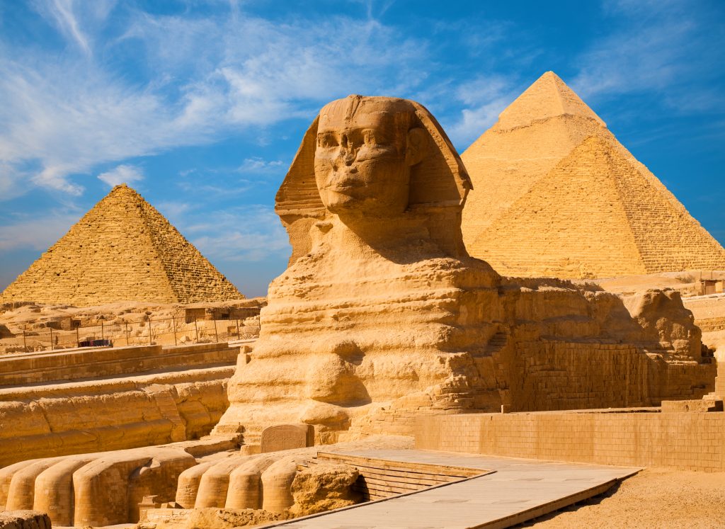 pyramids and sphinx