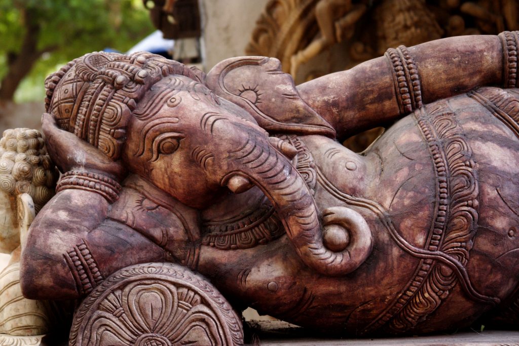 Closeup view of Hindu god lord ganesh