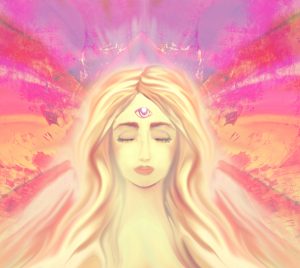 Woman with third eye psychic supernatural 