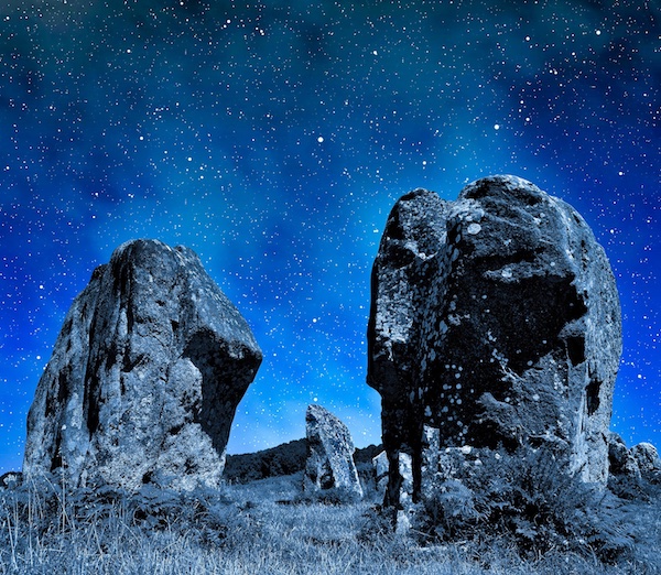 Carnac Stones at Night