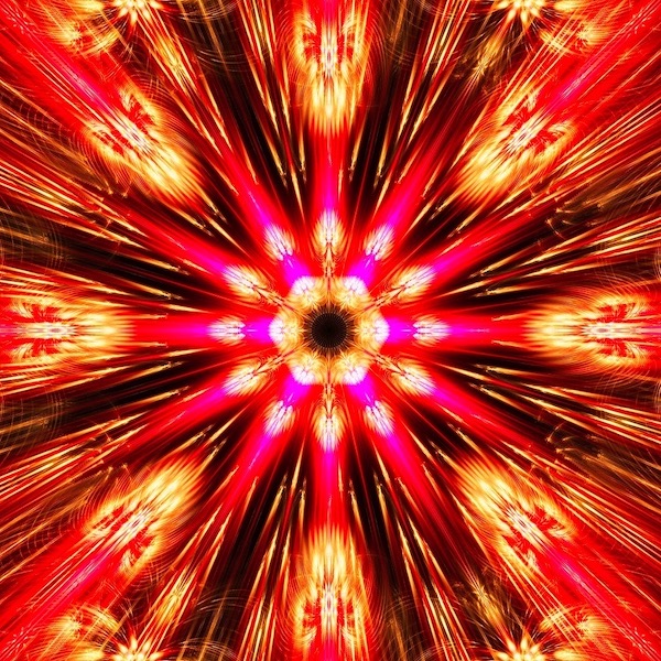 Red yellow mandala