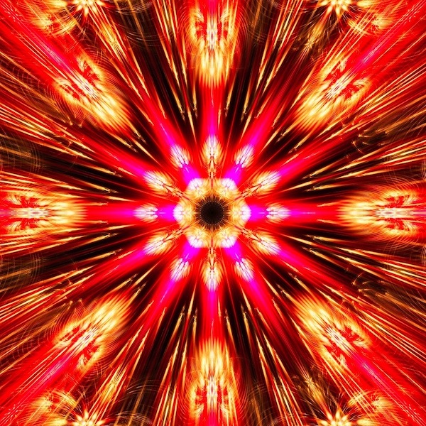 Red yellow mandala